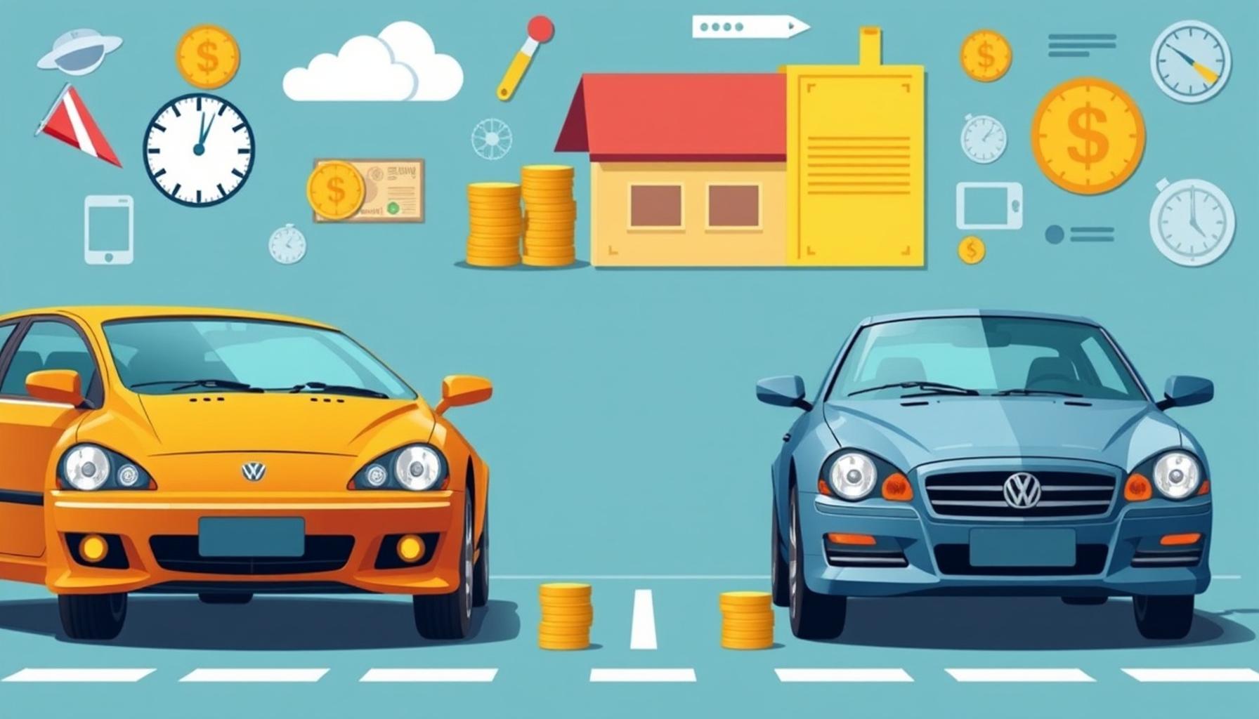 財務評価：車の総保有コスト対高品質服の比較